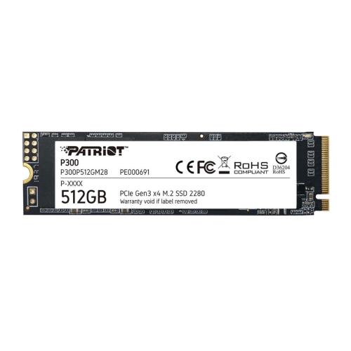 Patriot P300 512GB 1700/1100MB/s NVMe M.2 SSD Disk (P300P512GM28)